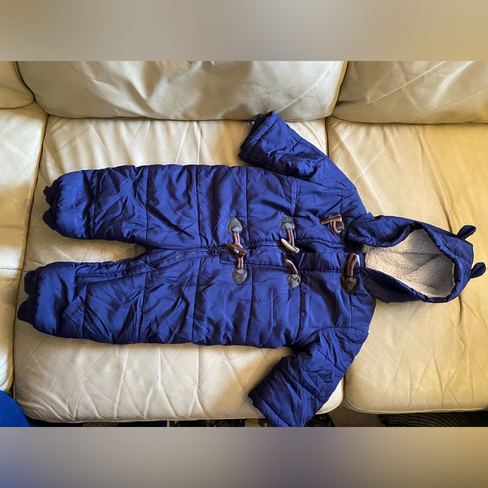 Boys Navy Snowsuit  - 12-18 months